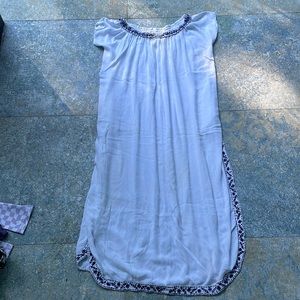 Women’s size, small beach, cover-up, off the shoulder, neckline ankle length